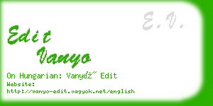 edit vanyo business card